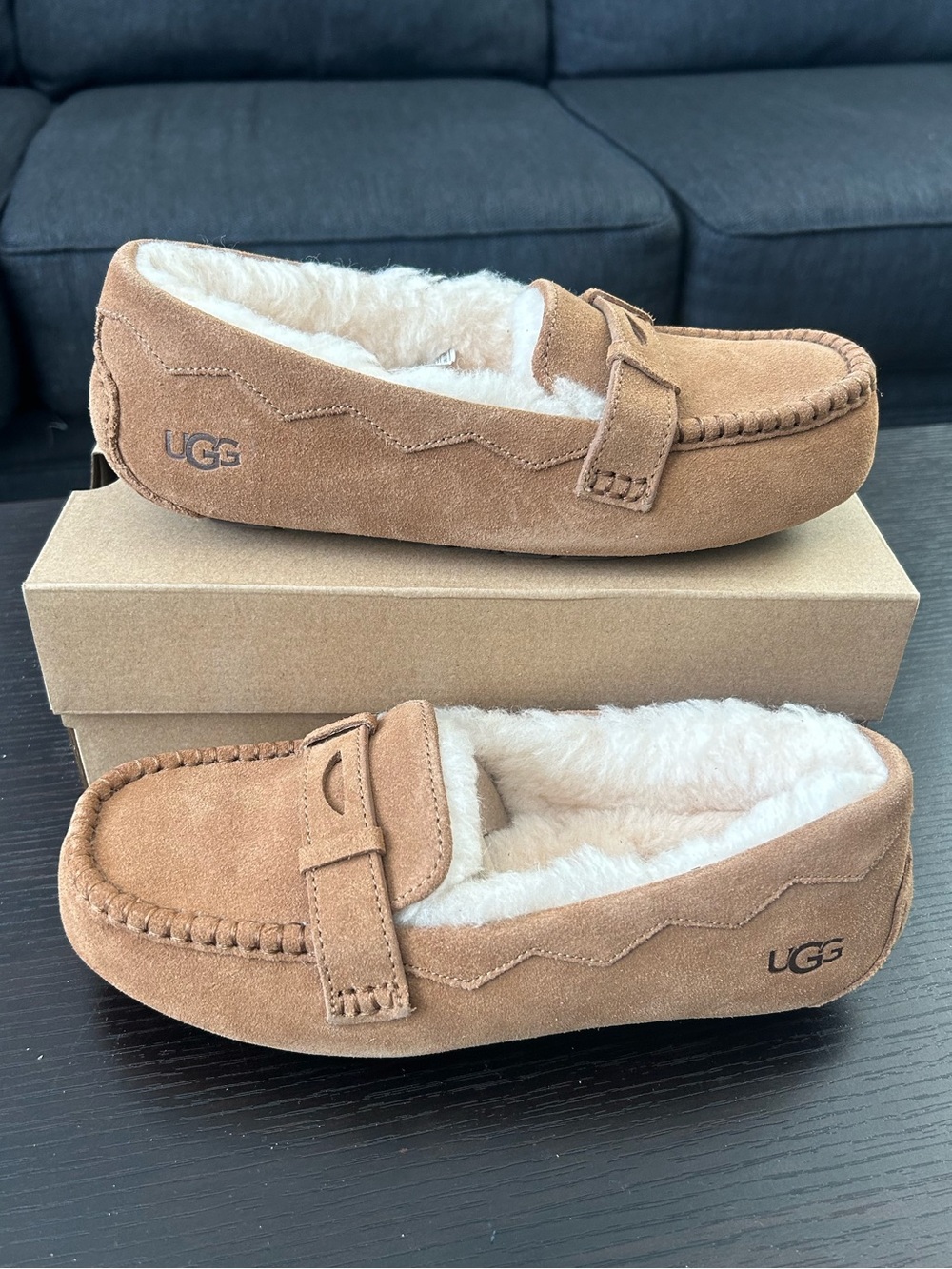 Ugg willow moc suede slippers